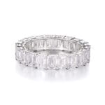 lab grown emerald cut eternity band full:half circle luxury wedding ring 2