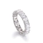 lab grown emerald cut eternity band full:half circle luxury wedding ring 5