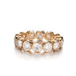 luxury bezel set lab grown diamond ring for wedding eternity band tennis bubble 2