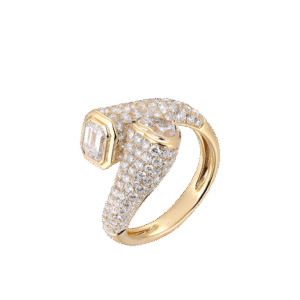 luxury lab grown diamond ring luxe heavy metalsparkly fashion jewelry for women1