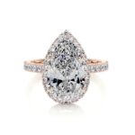 pear halo engagement ring classic 4 prong sophia lab grown diamond ring sightlycarat jewelry1