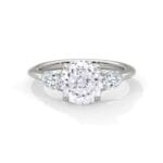 three stone nova diamond ring setting