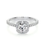 round halo engagement ring classic 4 prong claudia lab grown diamond ring sightlycarat jewelry 7