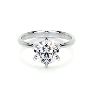 six prong solitaire engagement ring samantha lab grown diamond ring classic