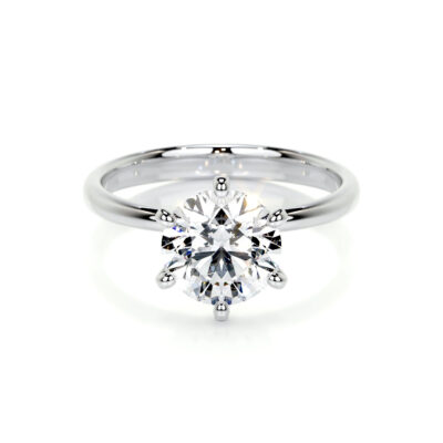 six prong solitaire engagement ring samantha lab grown diamond ring classic