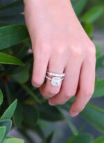 seven stone lab grown diamond eternity band gold stackable custom wedding band 3