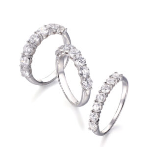 seven stone lab grown diamond eternity band gold stackable custom wedding band 4