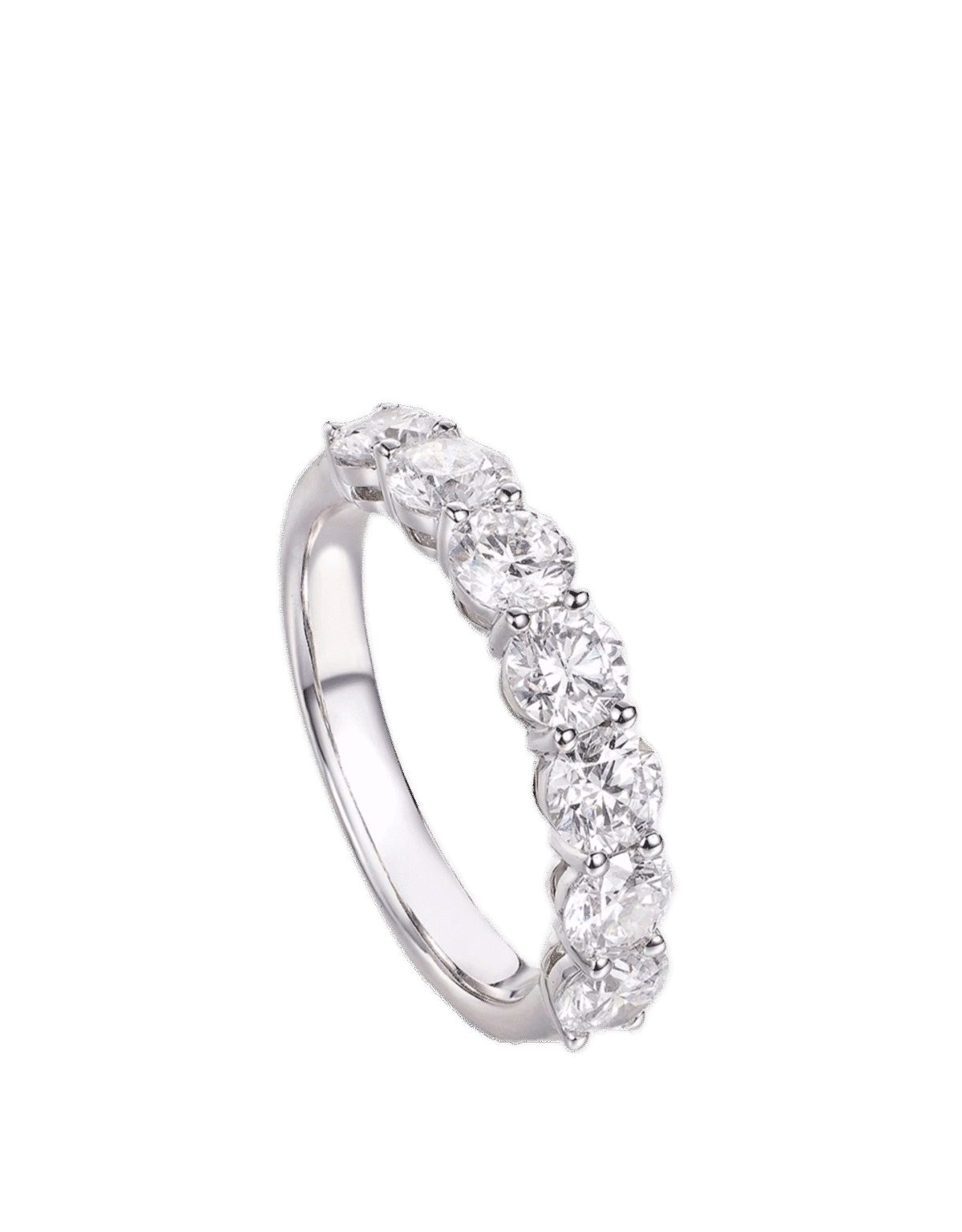 seven stone lab grown diamond eternity band gold stackable custom wedding band 5