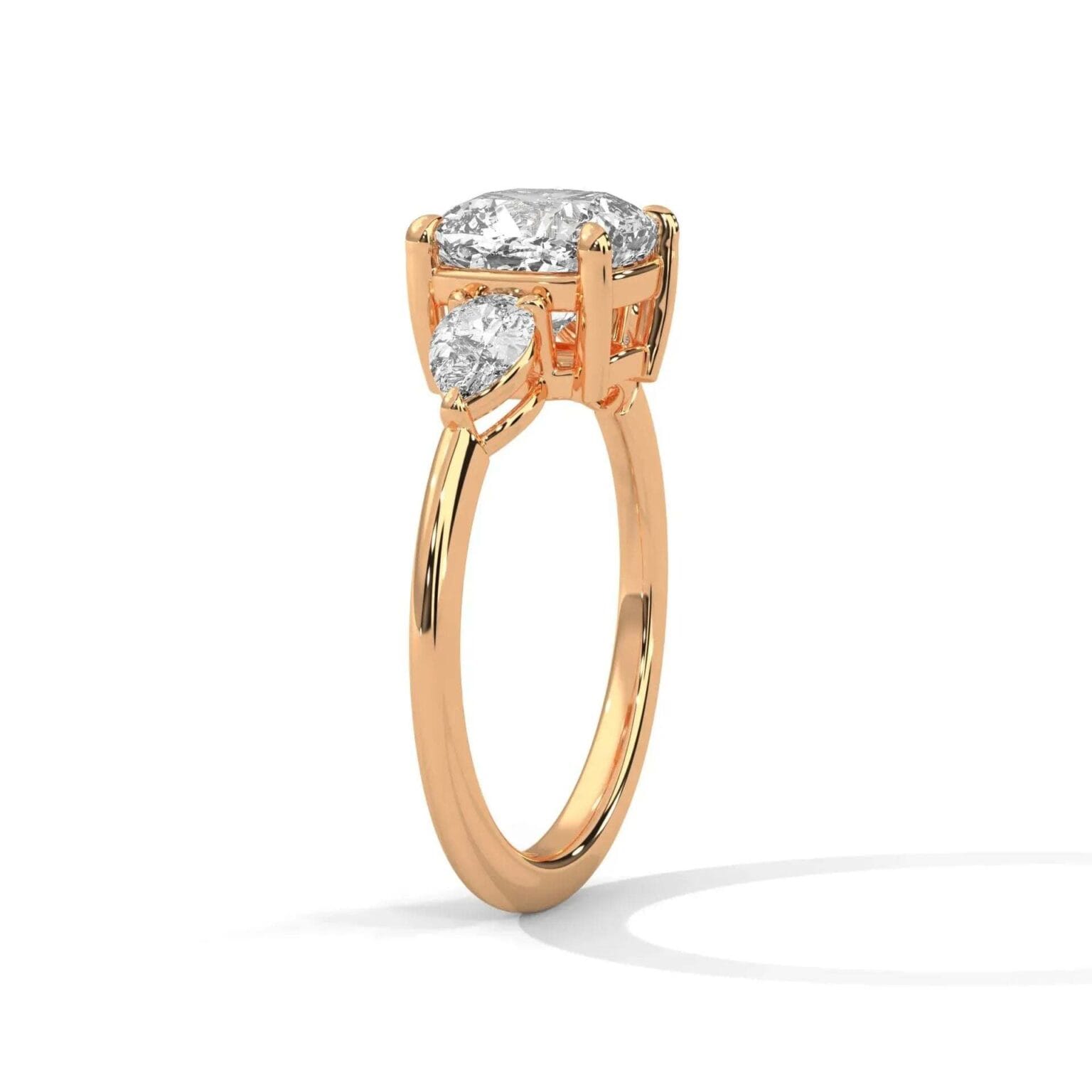 three stone nova diamond ring setting