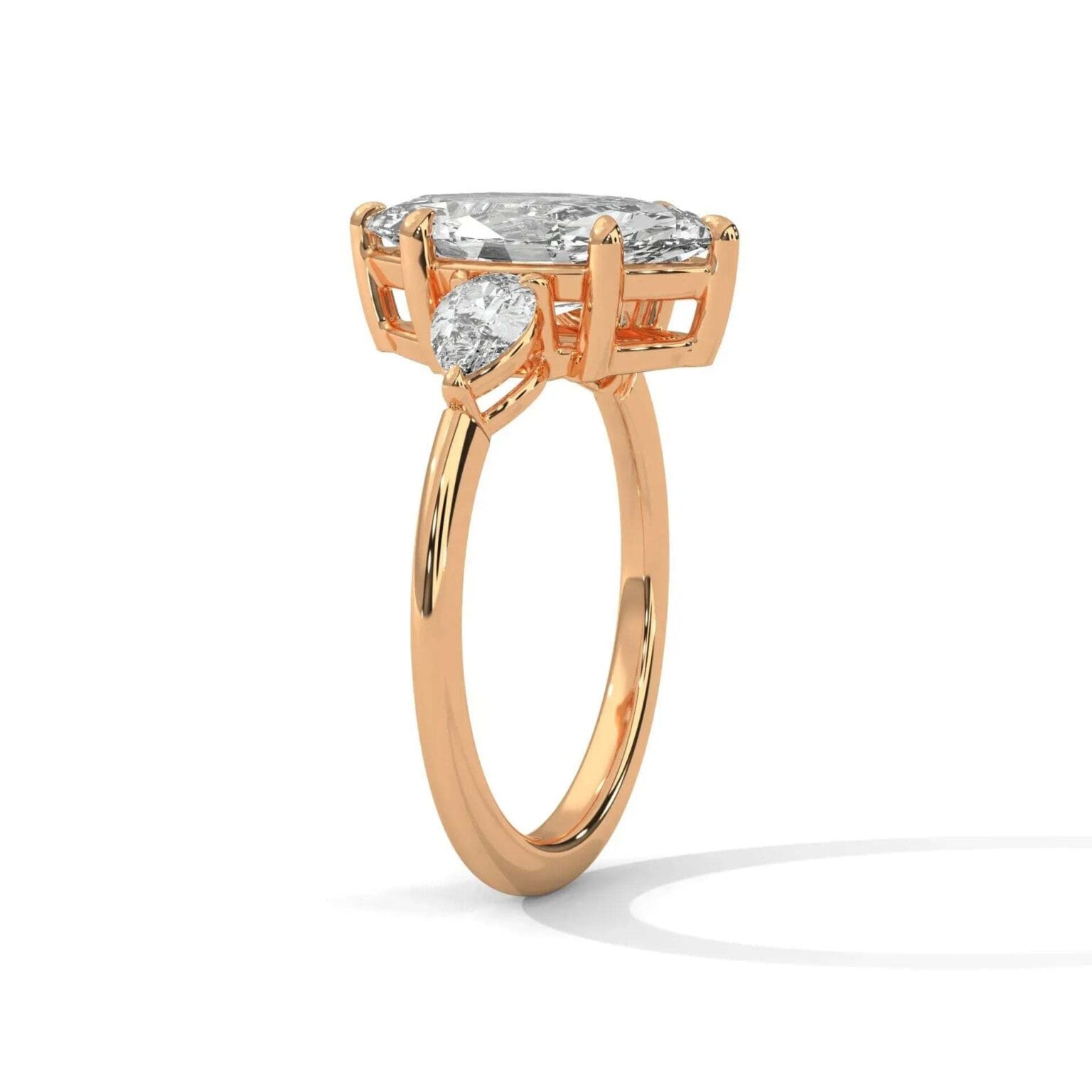 three stone nova diamond ring setting