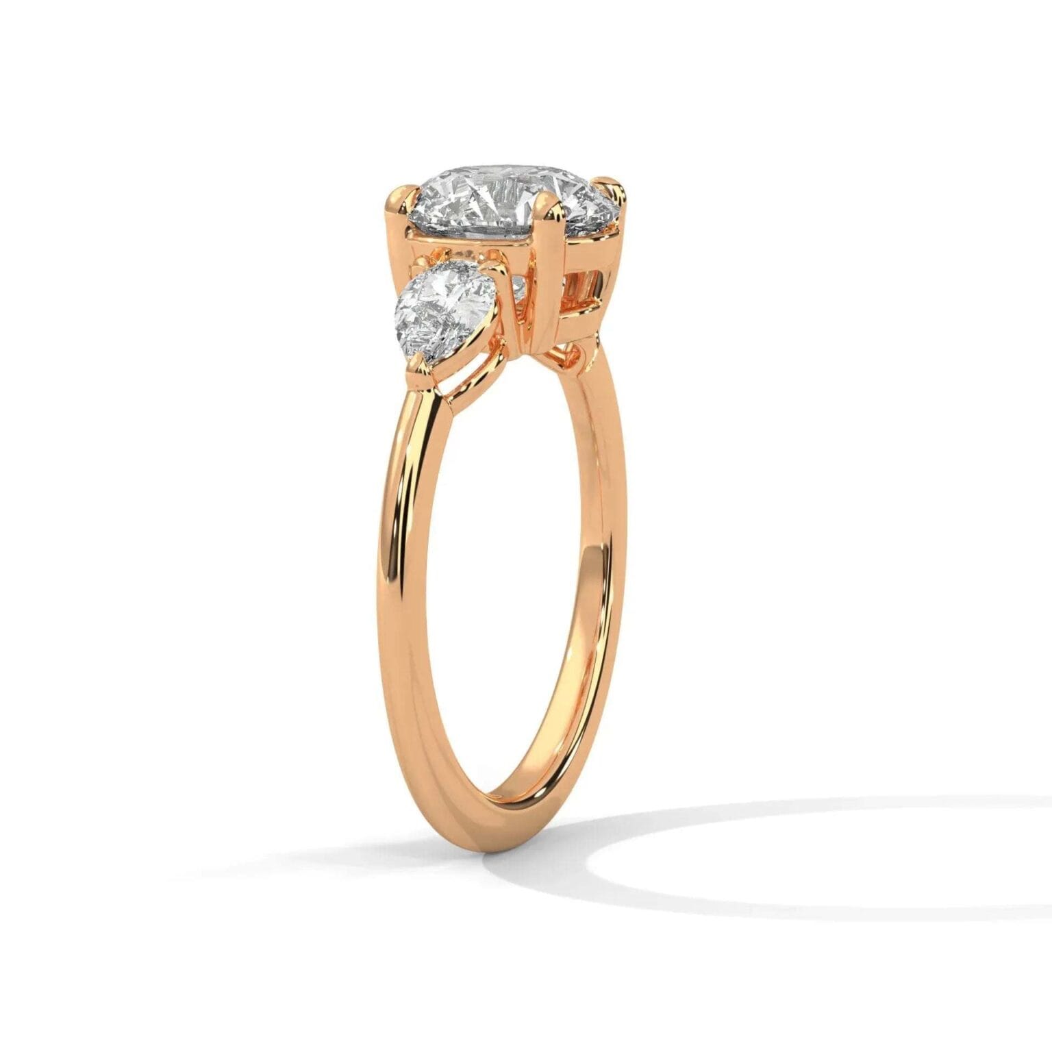 three stone nova diamond ring setting