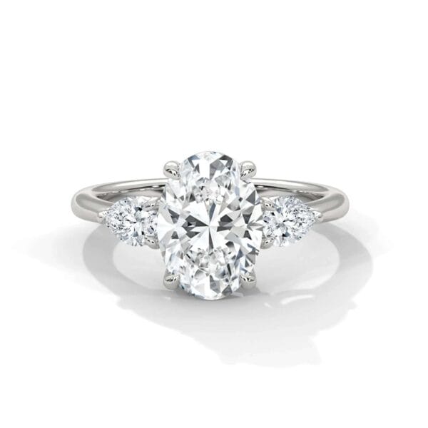 three stone nova diamond ring setting