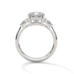 three stone nova diamond ring setting