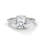 three stone nova diamond ring setting
