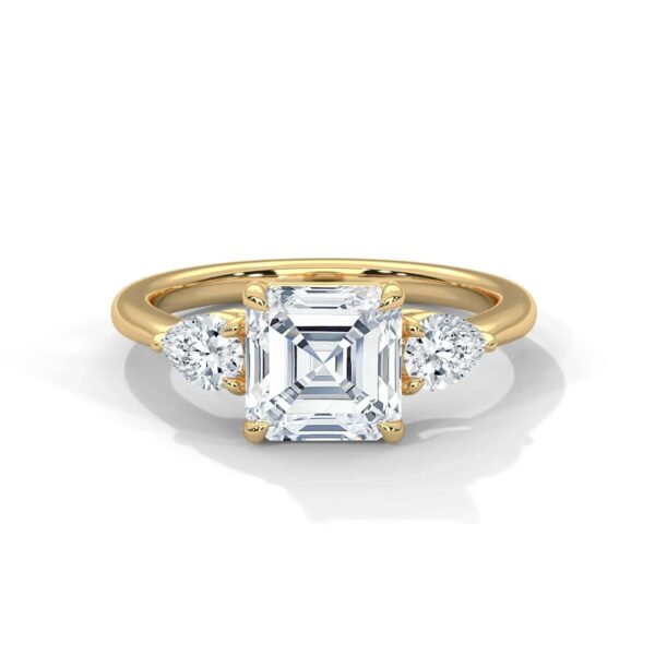 three stone nova diamond ring setting