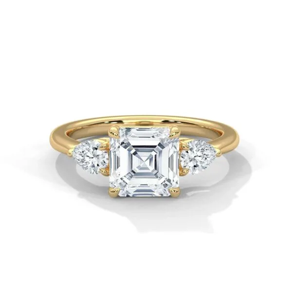 three stone nova diamond ring setting
