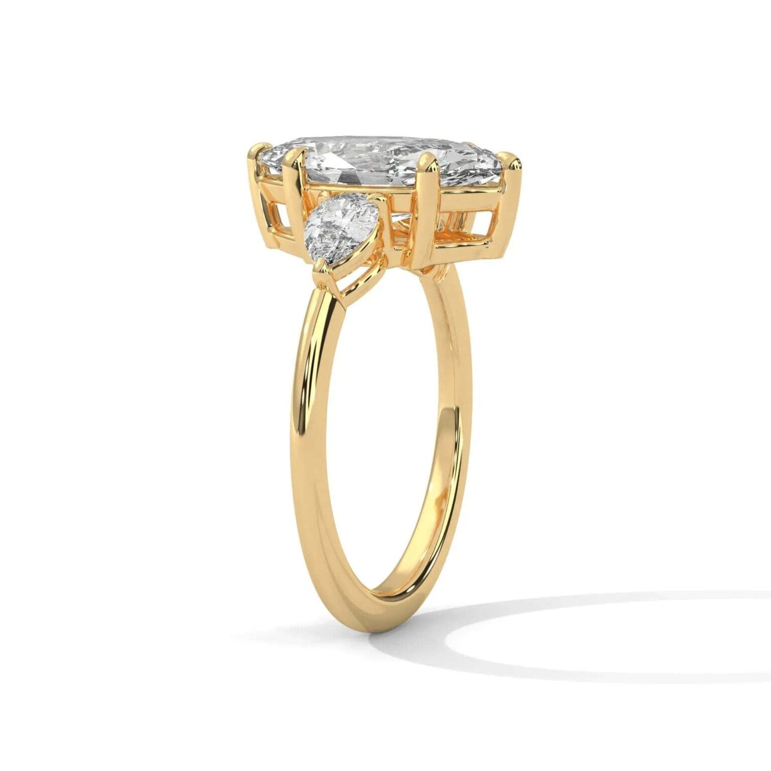 three stone nova diamond ring setting