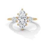 three stone nova diamond ring setting