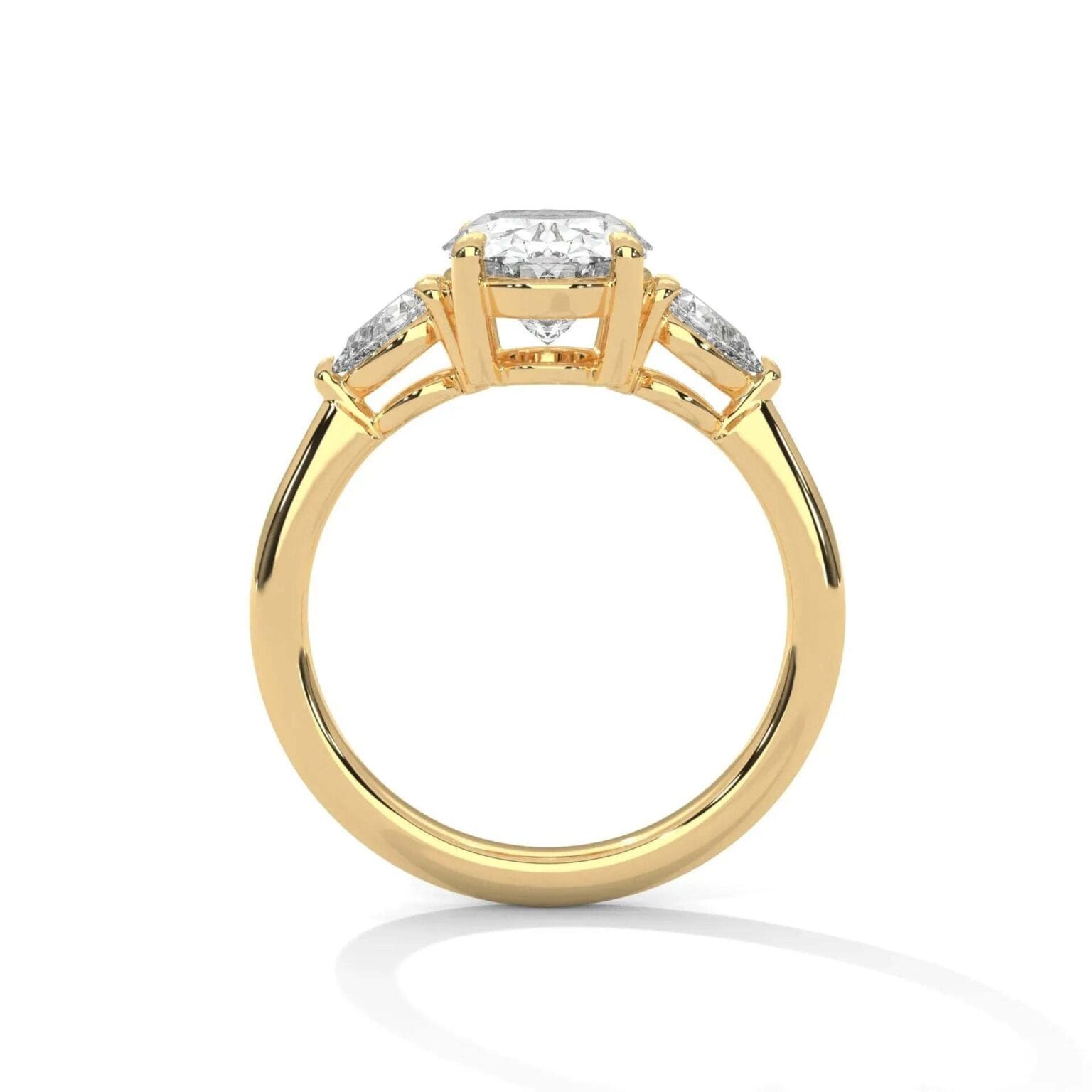 three stone nova diamond ring setting