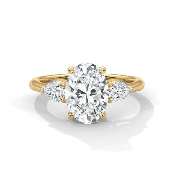 three stone nova diamond ring setting