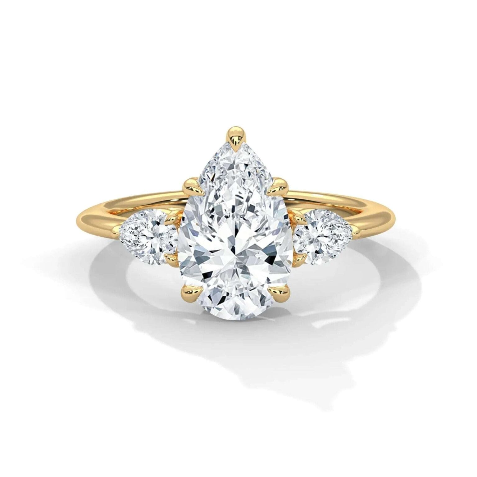three stone nova diamond ring setting