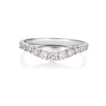 v shaped lab grown diamond band stackable daily wedding ring 2