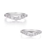 v shaped lab grown diamond band stackable daily wedding ring 3