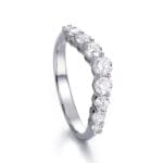 v shaped lab grown diamond band stackable daily wedding ring 4