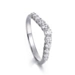 v shaped lab grown diamond band stackable daily wedding ring 5