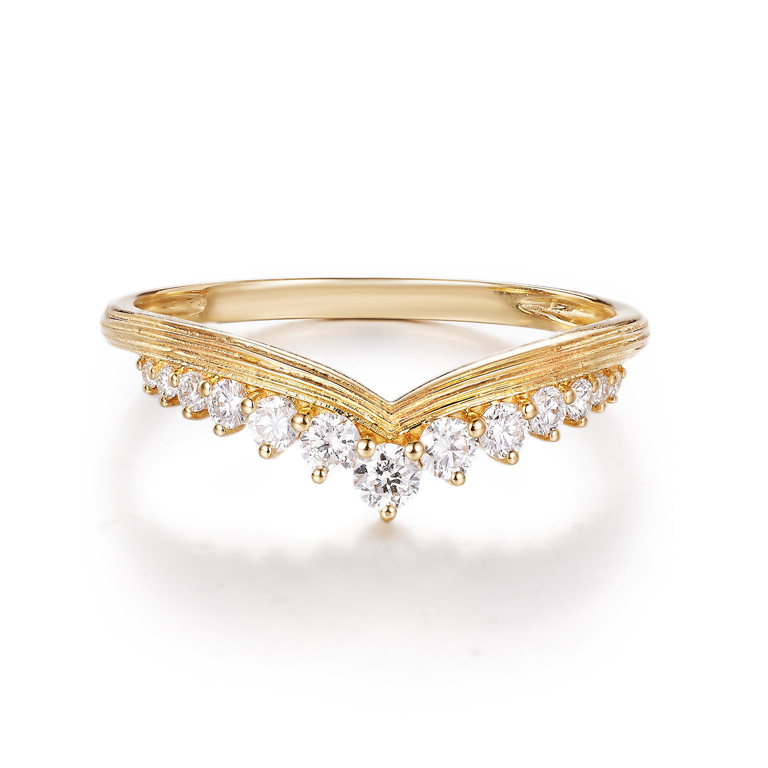 winged mini crown v shaped lab grown diamond ring gold stackable wedding band 1 winged mini crown v shaped lab grown diamond ring gold stackable wedding band 1