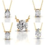 mary solitaire necklace all shape lab grown diamond pendant