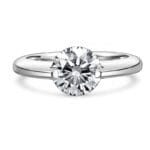 dancing diamond ring – minimal floating lab grown diamond solitaire