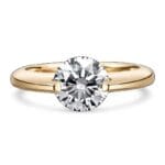 dancing diamond ring – minimal floating lab grown diamond solitaire