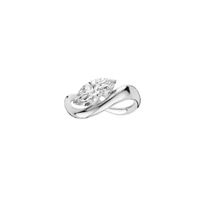 fluid marquise lab grown diamond ring in solid gold (5)