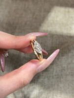 minimalist marquise lab grown diamond pinky ring