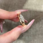minimalist marquise lab grown diamond pinky ring