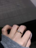 minimalist marquise lab grown diamond pinky ring