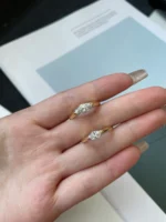 minimalist marquise lab grown diamond pinky ring