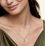 infinity love lab grown diamond teardrop pendant necklace