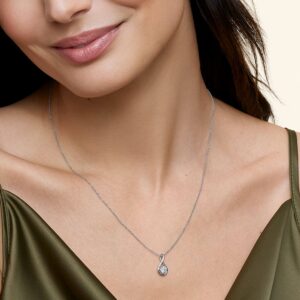 infinity love lab grown diamond teardrop pendant necklace