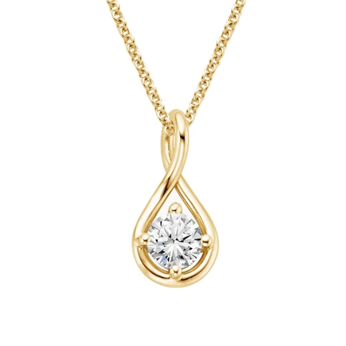 infinity love lab grown diamond teardrop pendant necklace