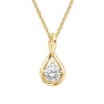 infinity love lab grown diamond teardrop pendant necklace