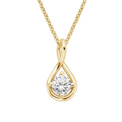 infinity love lab grown diamond teardrop pendant necklace