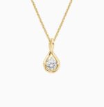 infinity love lab grown diamond teardrop pendant necklace