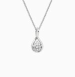 infinity love lab grown diamond teardrop pendant necklace