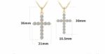 luxury cross pendant with universal openable clasp (2 sizes available)