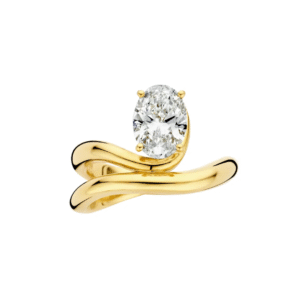 luxury oval lab grown diamond engagement ring with full pavé twist band (1)