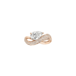 luxury pear cut lab grown diamond ring with pavé band (4)