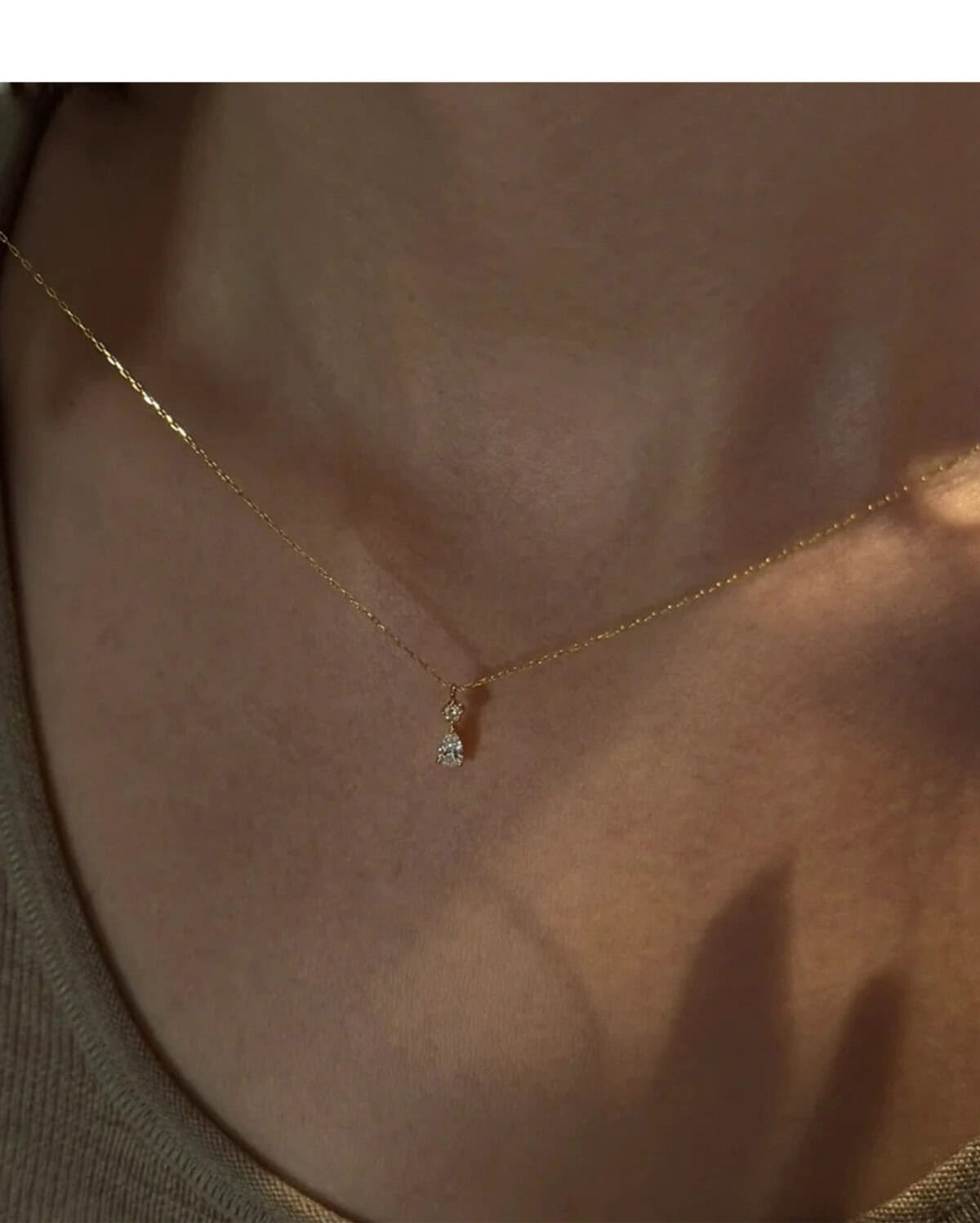 mermaid’s tear · moon goddess tear diamond nacklace pear cut pendant