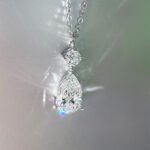 prongless floating diamond bubble pendant necklace solitaire diamond necklace (copy)